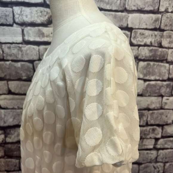 Alfani White Short Sleeve Pull Over Blouse Size XL - Picture 5 of 10